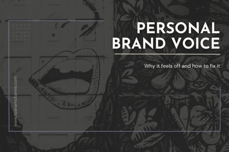 Banner image for blog post titled 'Personal Brand Voice: Why It Feels Off and How to Fix It'