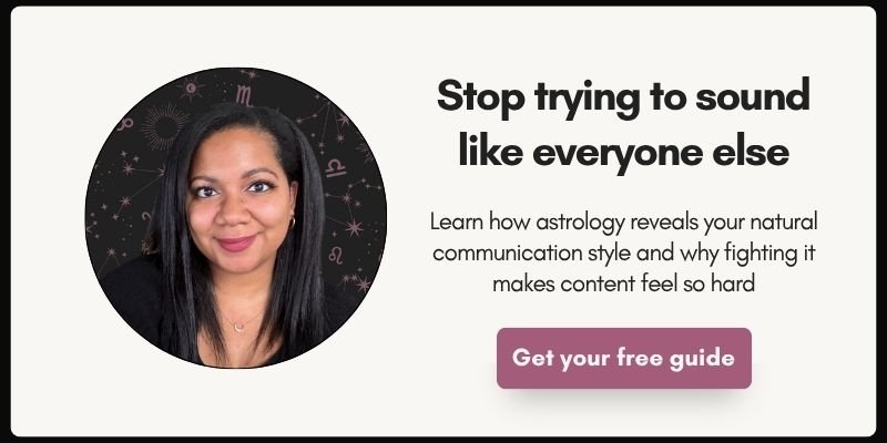 Tyana McKamie offering free guide: Stop trying to sound like everyone else - learn how astrology reveals your natural communication style